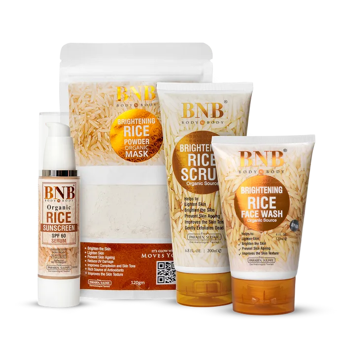 BNB Rice Renewel Bundle ( Rice Kit + Rice Sunscreen SPF 60 - 50ml )