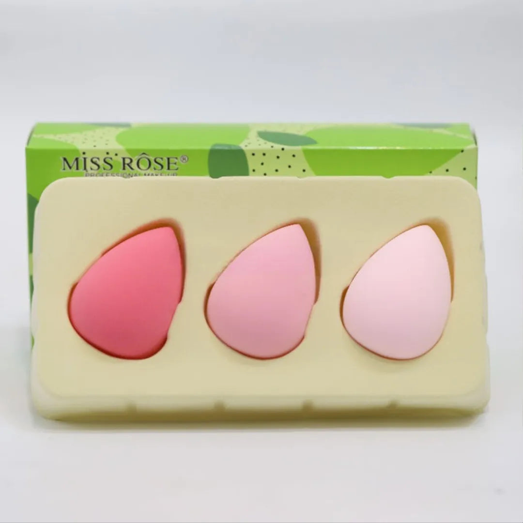 Miss Rose Makeup Puff - 3 Pcs