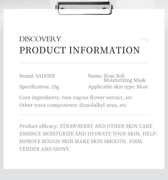 Sadoer Botany And Fruits Rose Moisturizing Face Sheet Mask - 25g