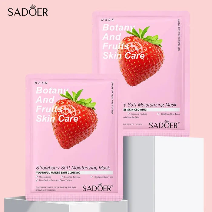 1Sadoer Botany And Fruits Strawberry Moisturizing Face Sheet Mask - 25g