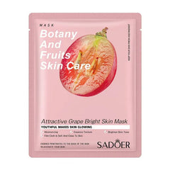 Sadoer Botany And Fruits Grape Bright Skin Face Sheet Mask - 25g