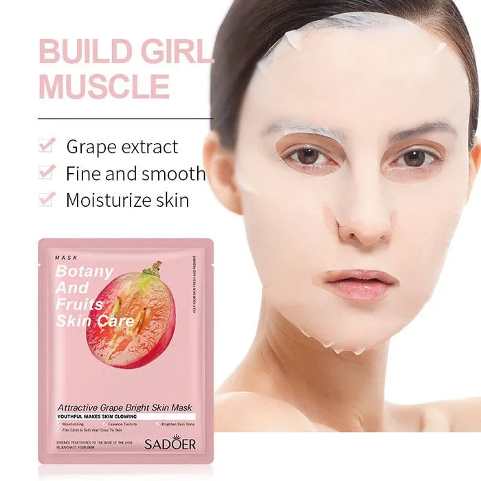 Sadoer Botany And Fruits Grape Bright Skin Face Sheet Mask - 25g