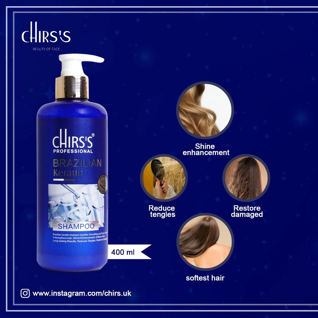 Chirs's Professional Brazelian Keratin Shampoo - 400ml