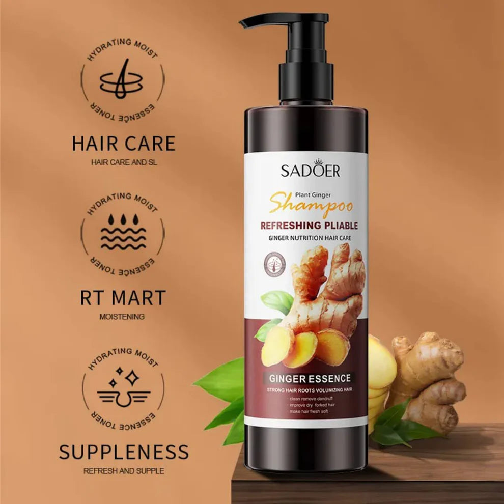 Sadoer Plant Ginger Refreshing Pliable Shampoo - 500ml