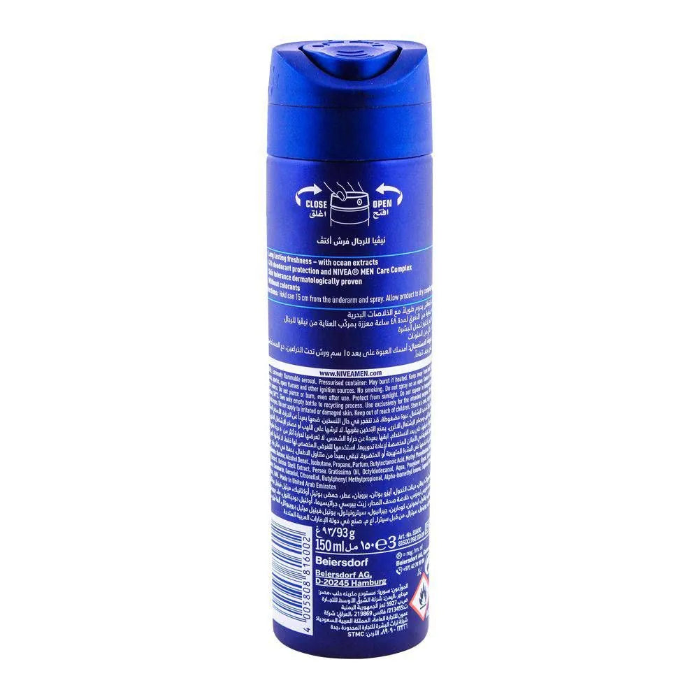Nivea Men 48H Fresh Active Deodorant Spray - 150ml