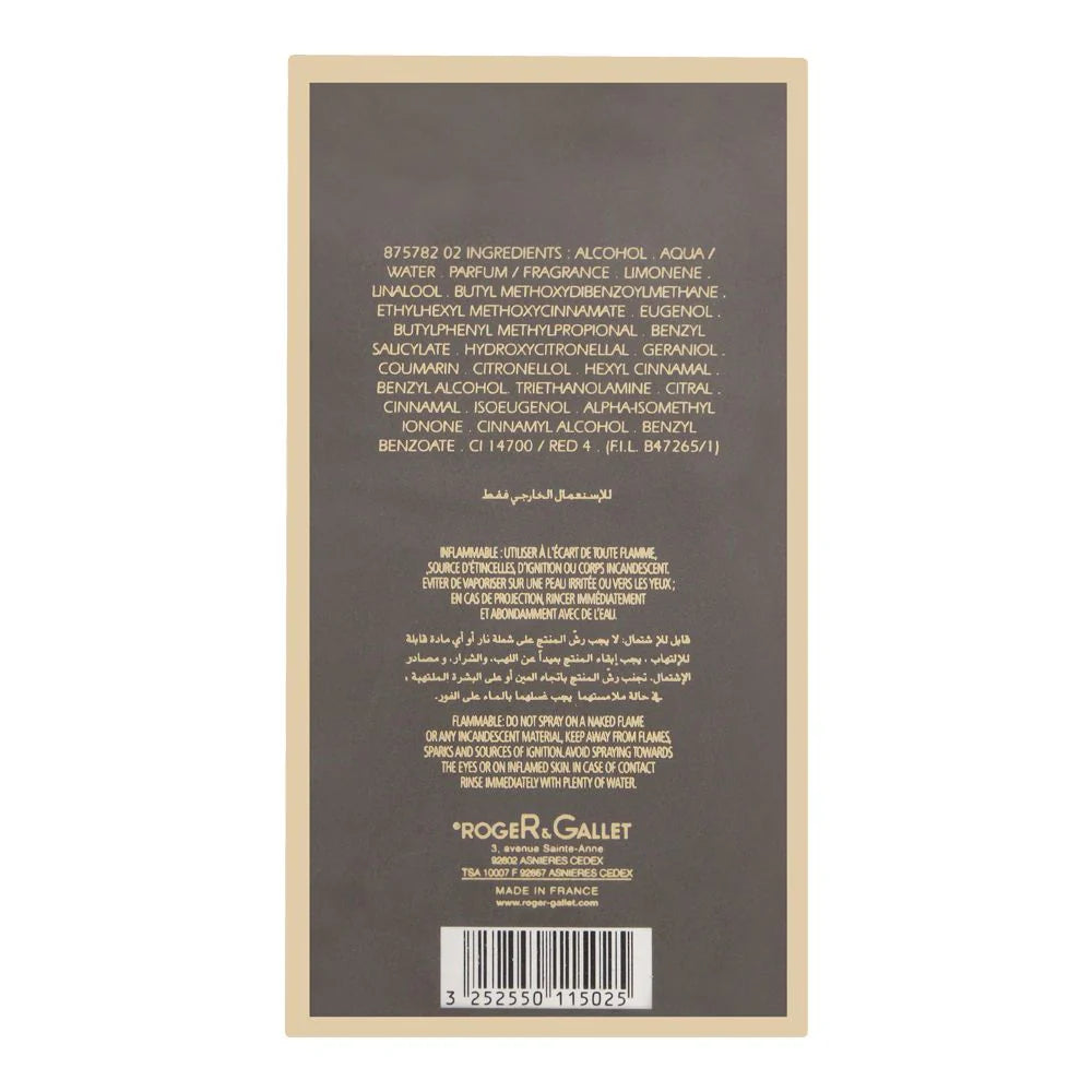 Roger & Gallet Open Perfume for Men Eau de Toilette - 100ml
