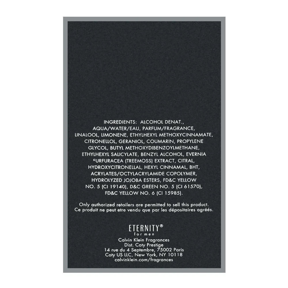 Calvin Klein Eternity For Men Eau De Toilette – 100ml