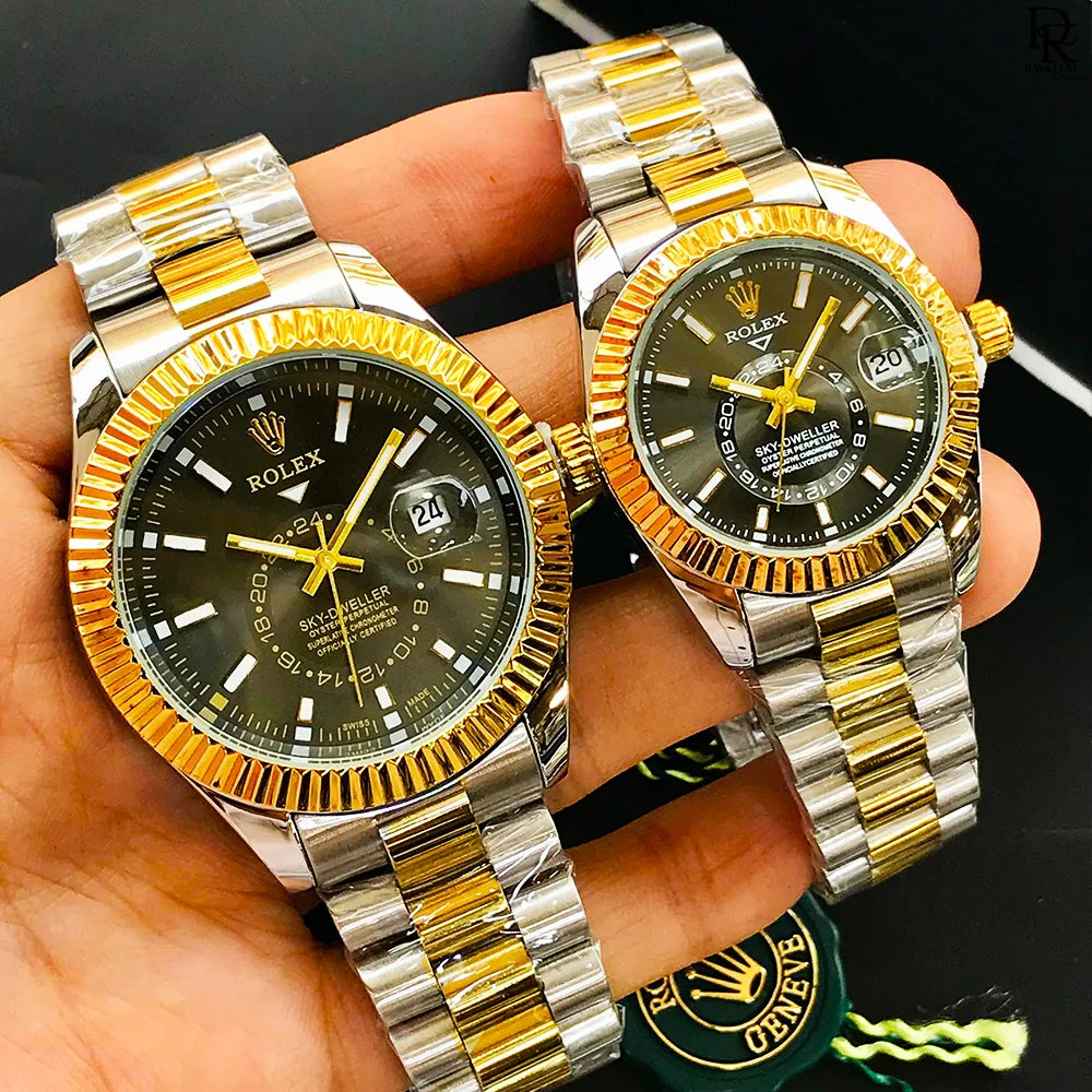 Rolex Sky-Dweller style pair watch