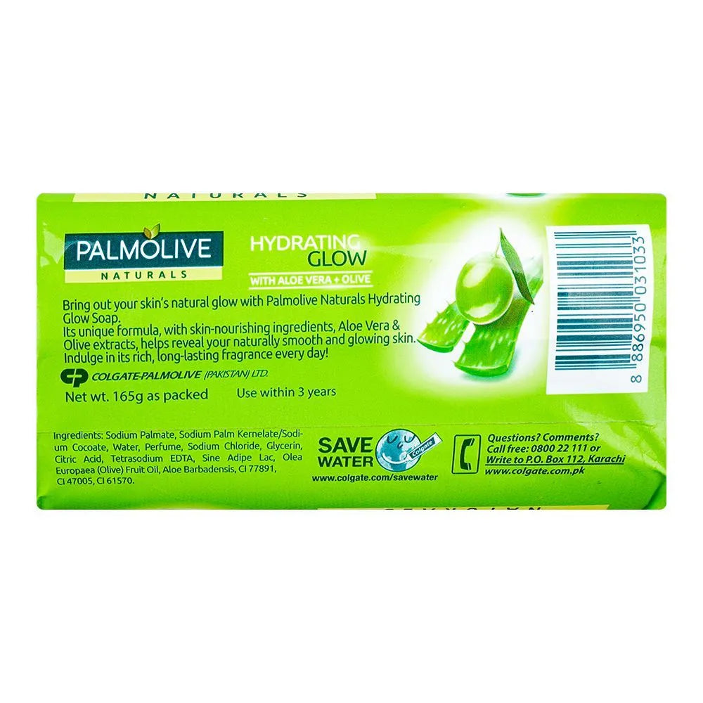 Palmolive Naturals Hydrating Glow Soap with Aloe Vera & Olive – 165g