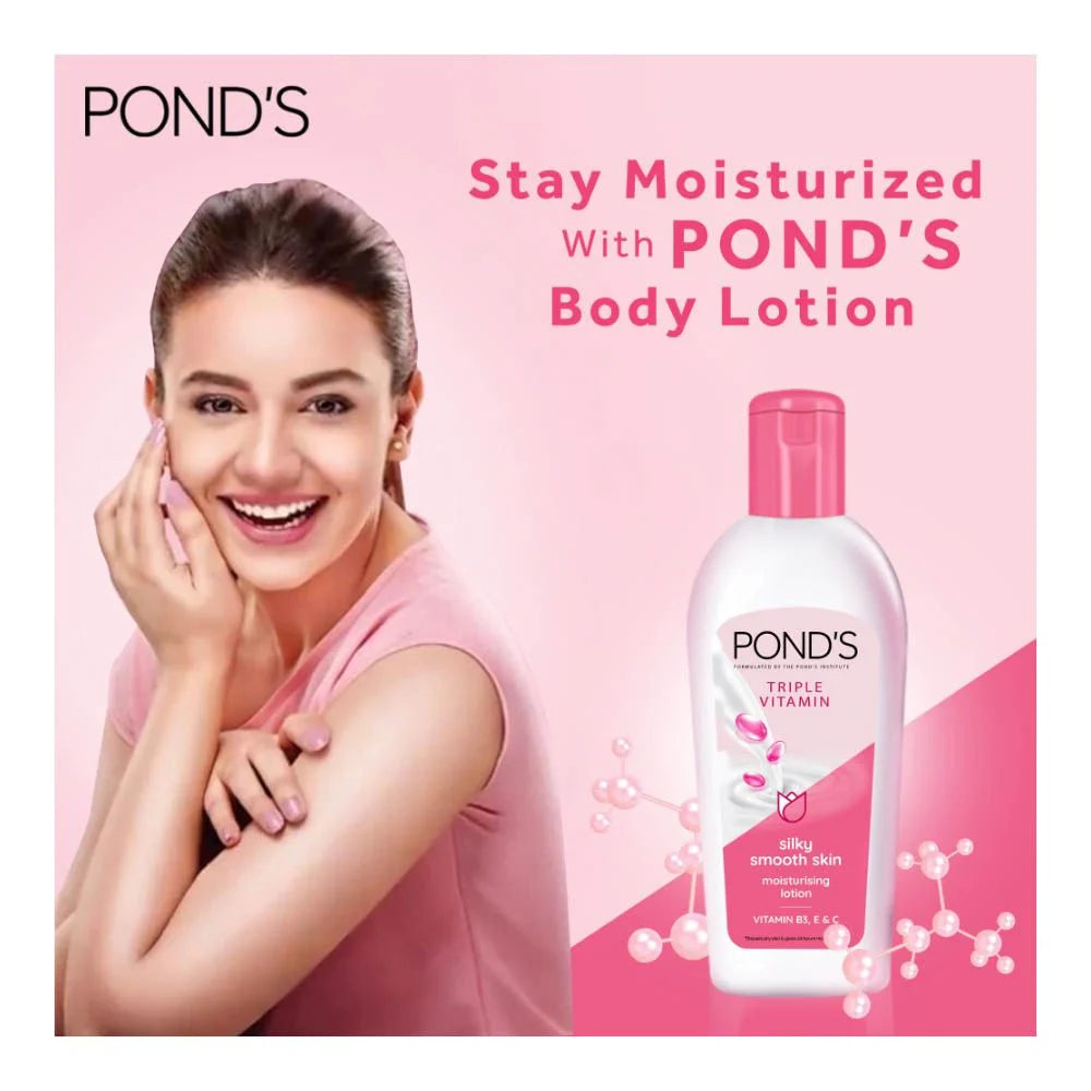 Pond's Triple Vitamin Moisturizing Lotion, Silky Smooth Skin, 100ml