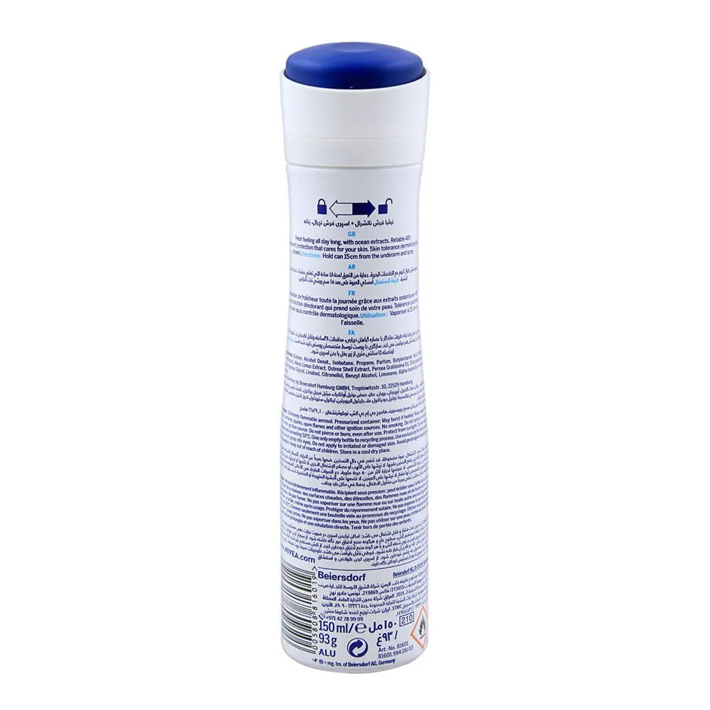 Nivea 48H Fresh Natural Quick Dry Deodorant Spray - 150ml