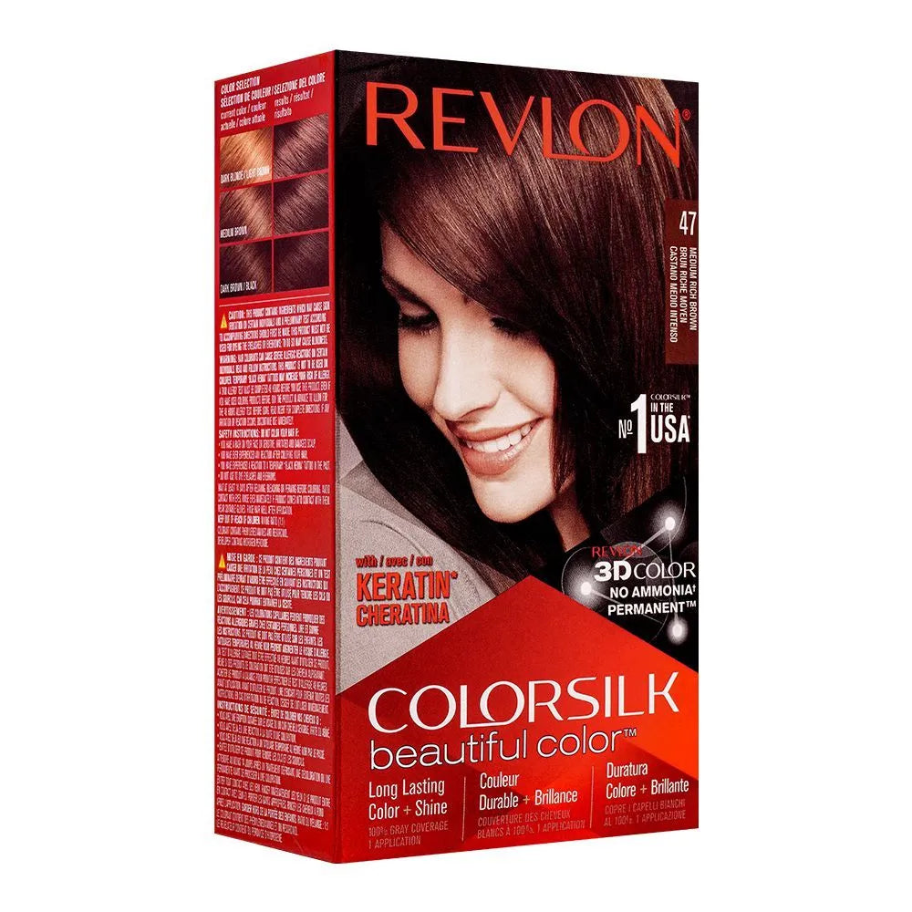 REVLON (Italy) 47 Medium Rich Brown 3D Hair Color