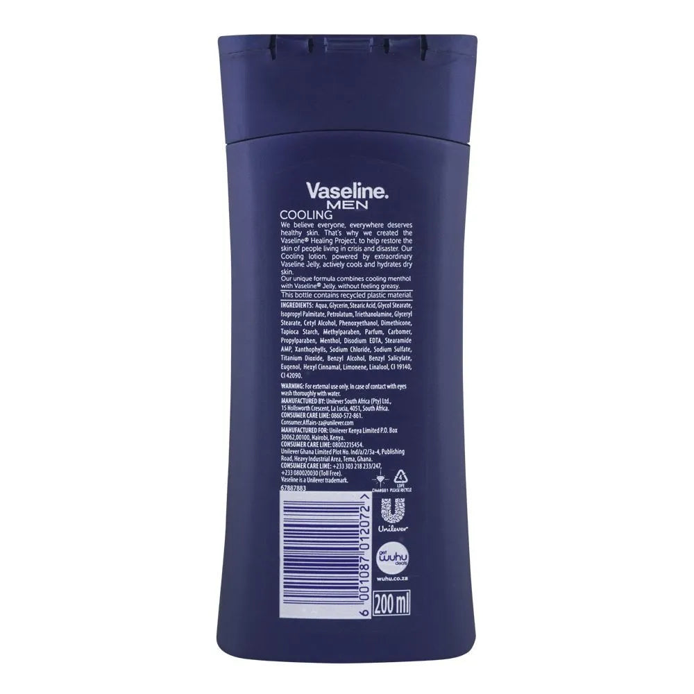 Vaseline Men Cooling 48H Body Lotion - 200ml