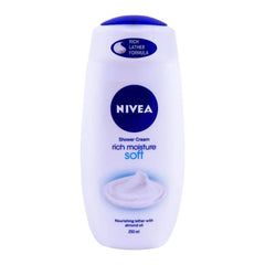 Nivea Rich Moisture Soft Shower Cream, Almond Oil - 250ml