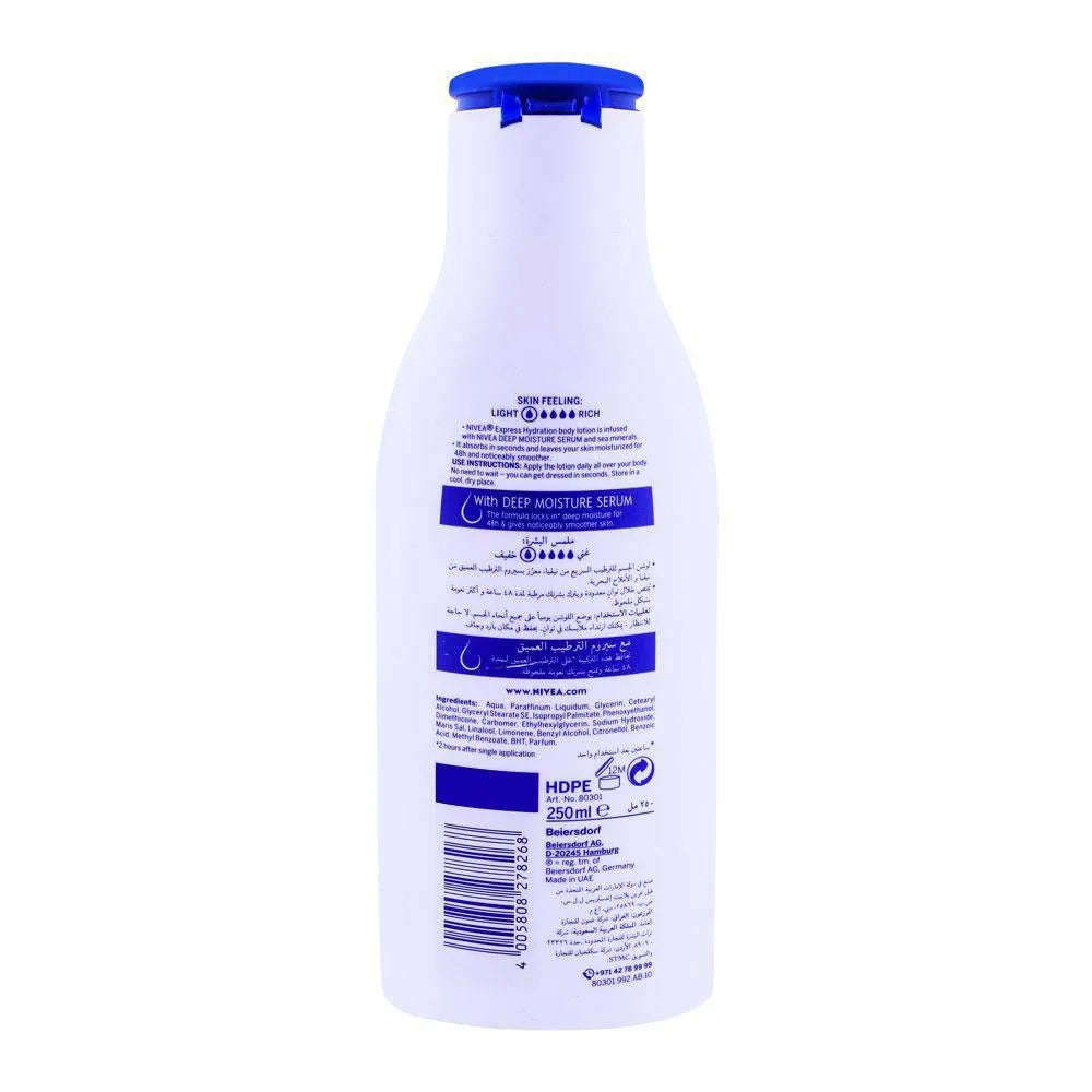 Nivea 48H Express Hydration Body Lotion, Normal To Dry Skin - 250ml