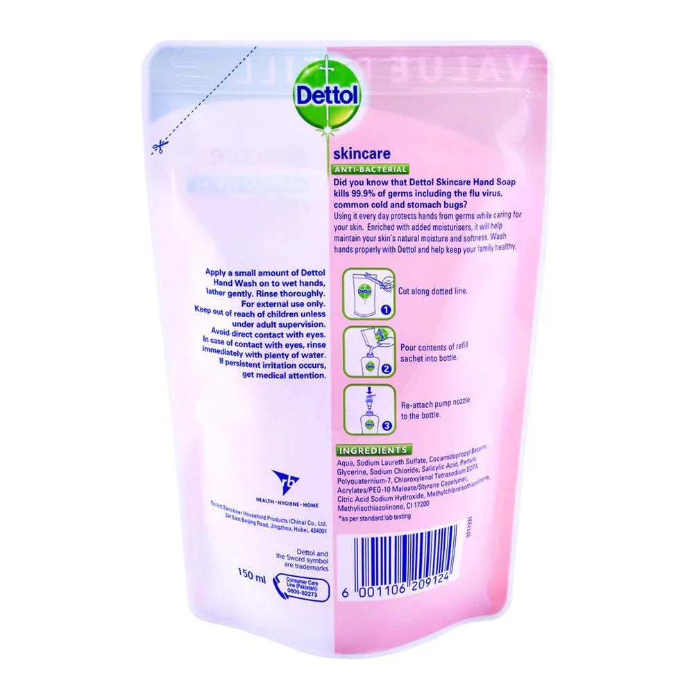 Dettol Skincare Antibacterial Hand Wash Refill – 150 ml