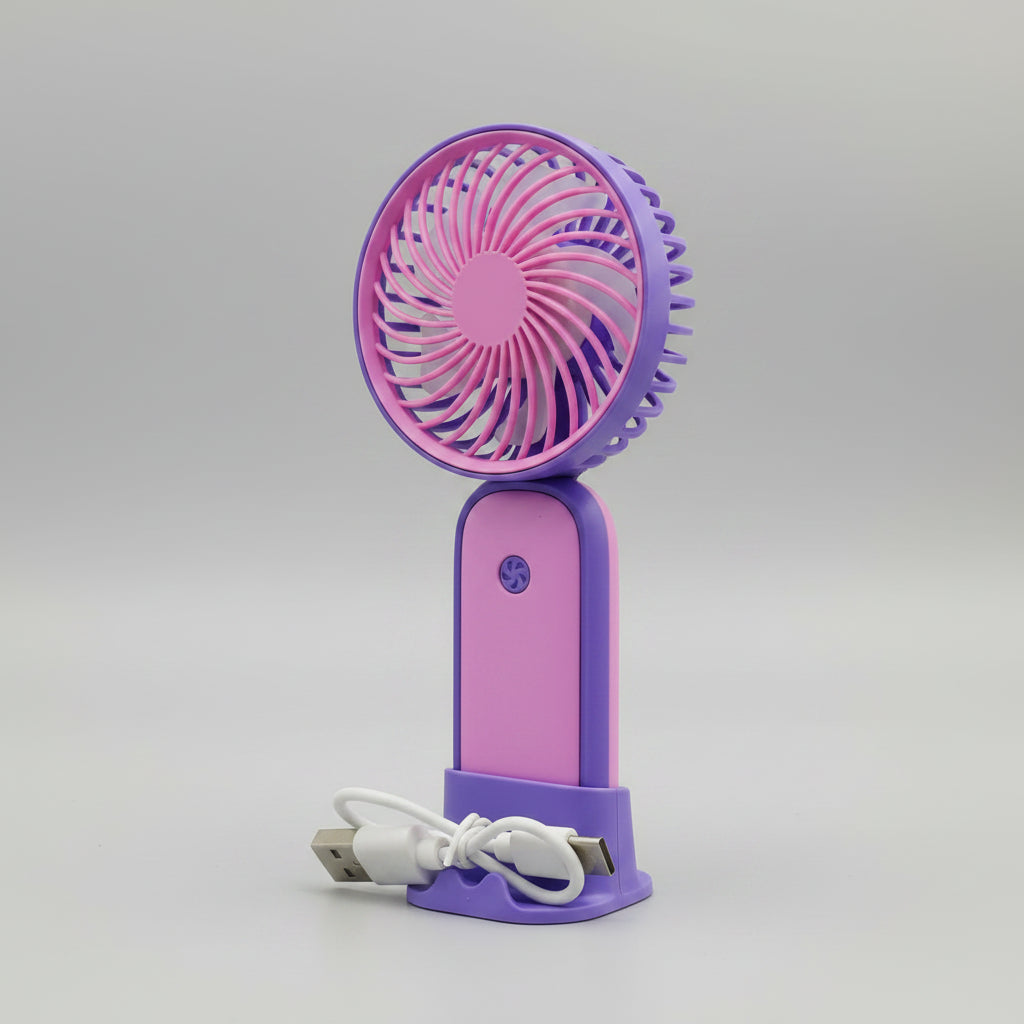 Compact Two-Tone Pocket Fan for Travel and Office