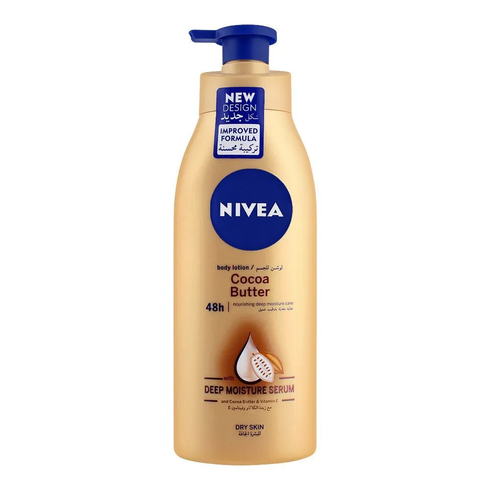 NIVEA Cocoa Butter Dry Skin Body Lotion with Deep Moisture Serum