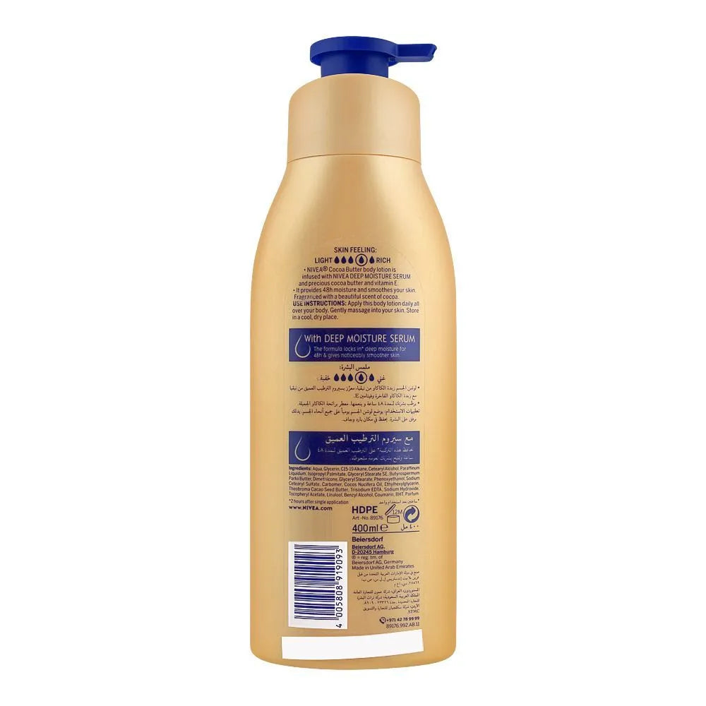 NIVEA Cocoa Butter Dry Skin Body Lotion with Deep Moisture Serum