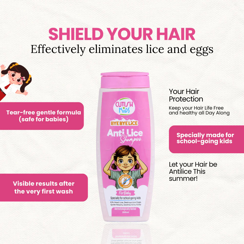 Cutish Anti Lice Shampoo For Kids - 200ml