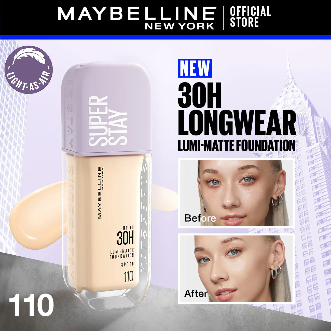 Original Maybelline - Super Stay Up to 30hr Lumi Matte Foundation