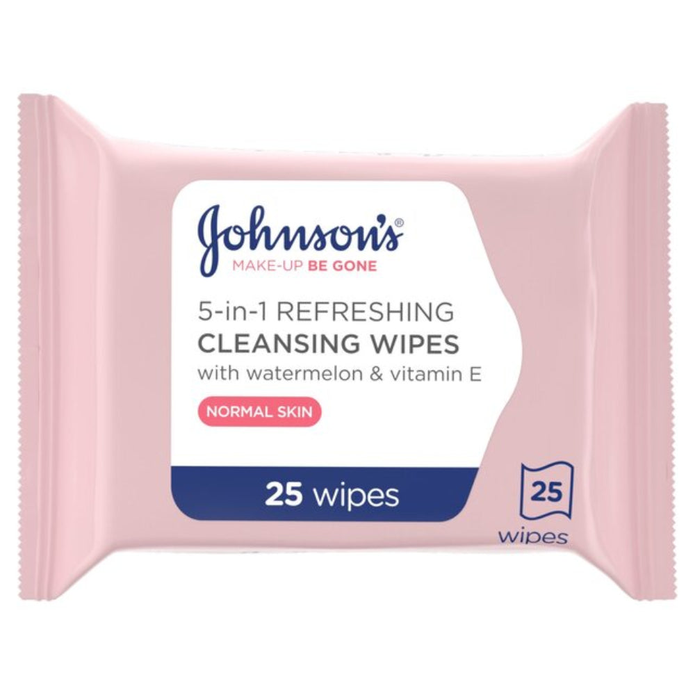 Johnson’s Make-up Be Gone 5-in-1 Refreshing Cleansing Wipes - 25-Pack