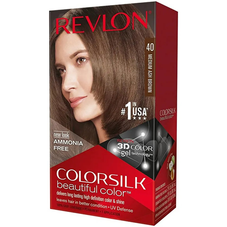 REVLON (Italy) 40 Medium Ash Brown 3D Hair Color