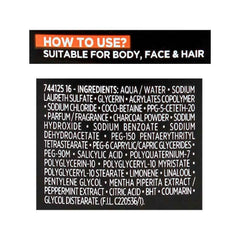 L'Oreal Paris Men Expert Total Clean 5-In-1 Body + Face + Hair Shower Gel, Total Action Carbon - 300ml