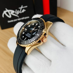 Rolex Submariner Gold Black Water Resistant Watch