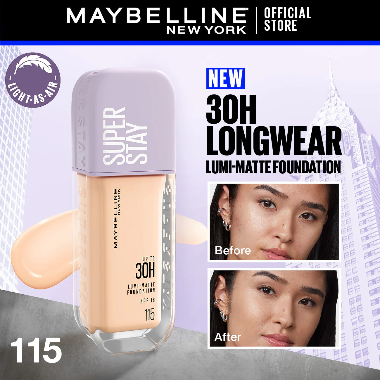 Original Maybelline - Super Stay Up to 30hr Lumi Matte Foundation