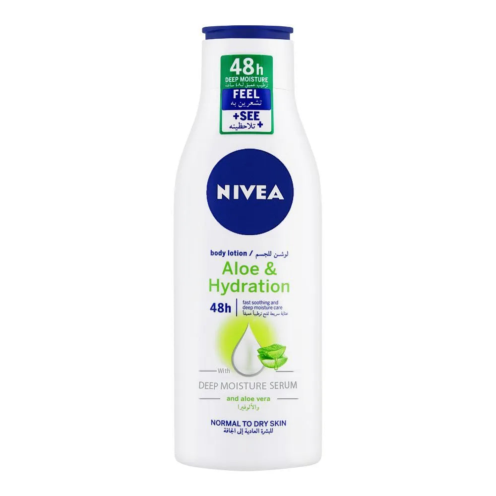 NIVEA 48H Aloe & Hydration Body Lotion with Deep Moisture Serum - 250ml