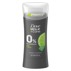 Dove Men+Care Lime + Sage 0% Aluminum 48h Deodorant Stick - 74g