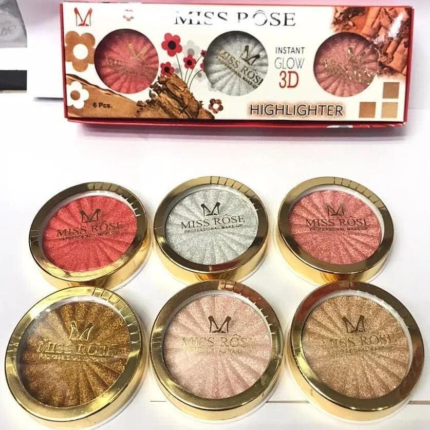 Miss Rose Highlighter - 6 Pcs