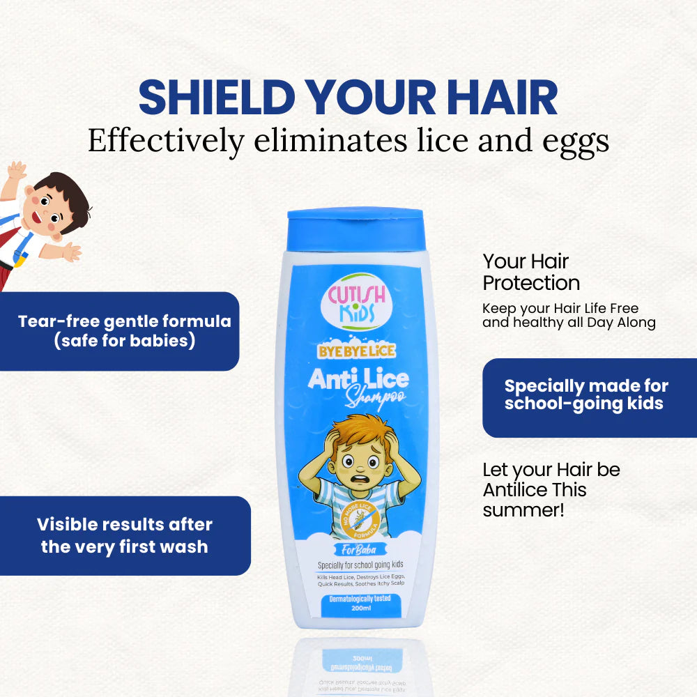 Cutish Anti Lice Shampoo For Kids - 200ml
