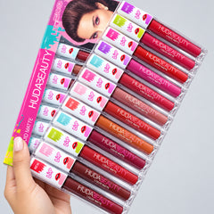 HUDABEALITY Liquid Matte Lip Gloss Set - Pack of 12