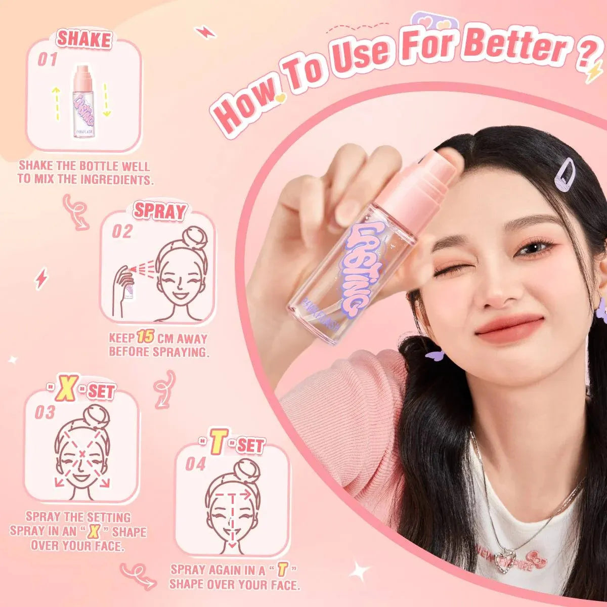 PINKFLASH Double Fixing Setting Spray - 40ml