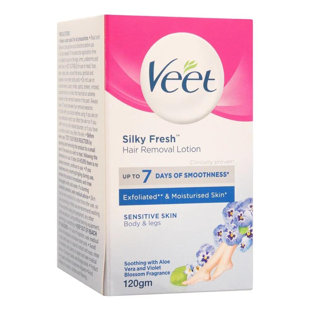 Veet Silky Fresh Sensitive Skin Hair Removal Lotion, Body & Legs - 120g
