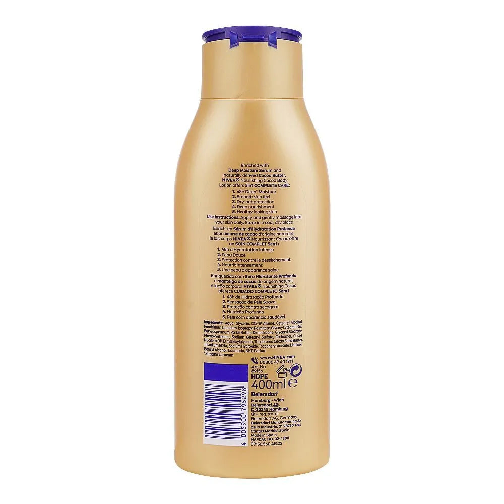 Nivea Nourishing Cocoa 48H Deep Moisture Serum Dry Skin Body Lotion - 400ml