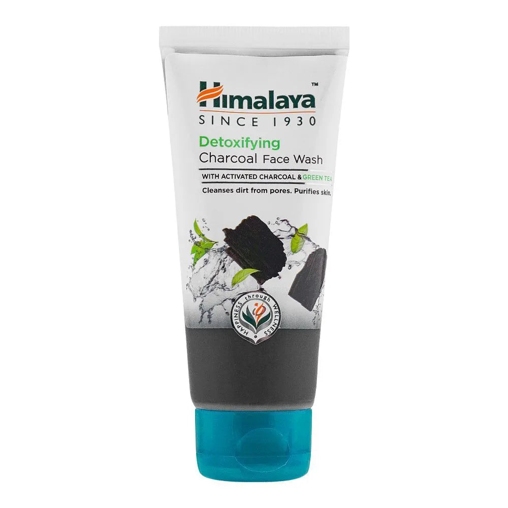 Himalaya Detoxifying Charcoal & Green Tea Face Wash, Cleanses Pores & Purifies Skin