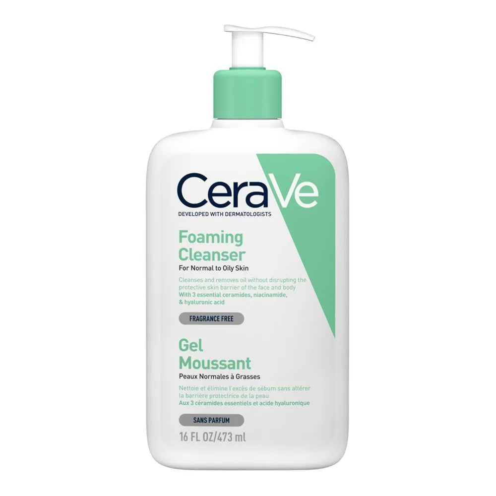 CeraVe Foaming Facial Cleanser, Normal To Oily Skin - 473ml