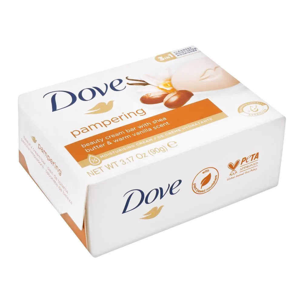Dove Pampering Beauty Cream Bar, With Shea Butter & Warm Vanilla Scent - 135g