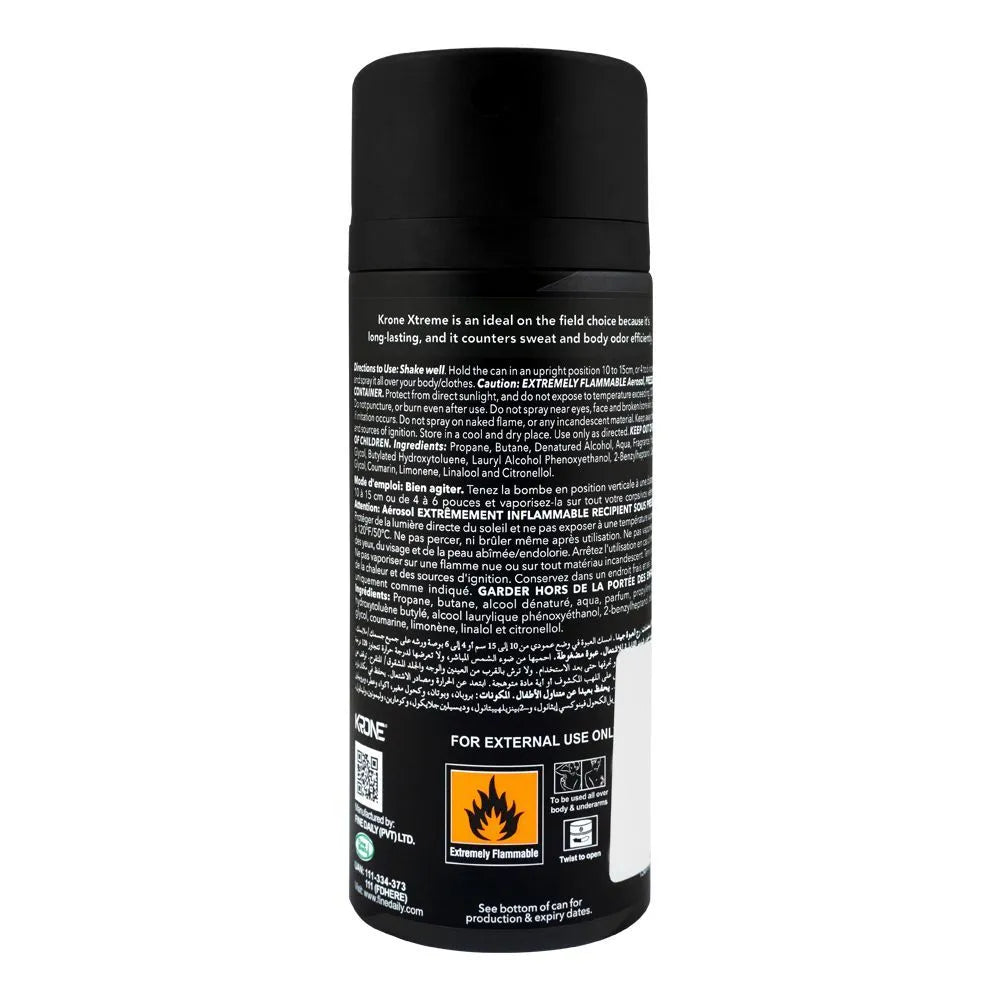 Krone Xtreme Dense Body Spray, For Men - 150ml