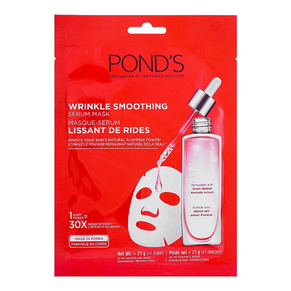 Ponds- Wrinkle Smoothing Correcting Serum Mask - 21g