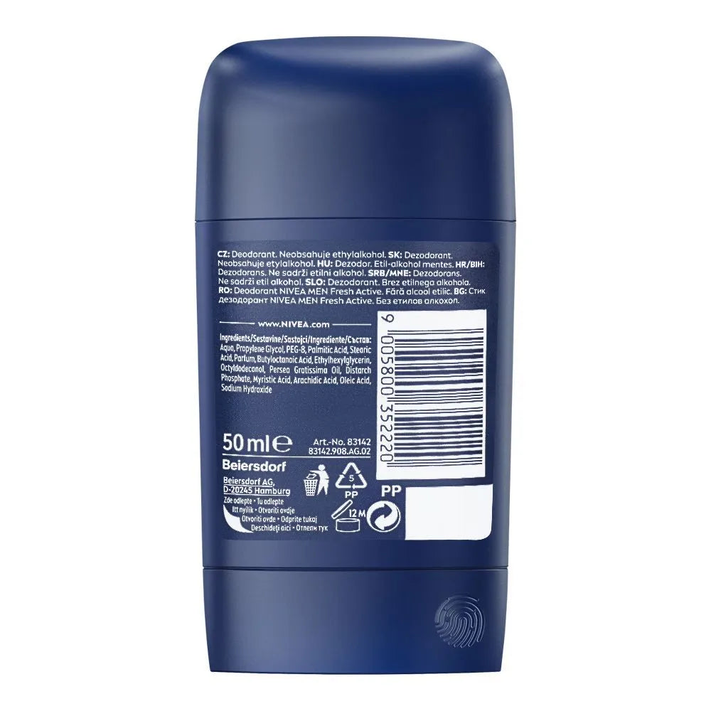 Nivea Men, 48H Fresh Active Infini Fresh Deodorant Stick - 50ml