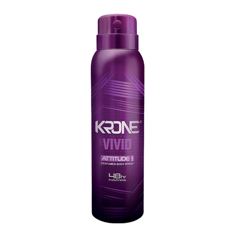 Krone Attitude Vivid Body Spray, For Men - 150ml