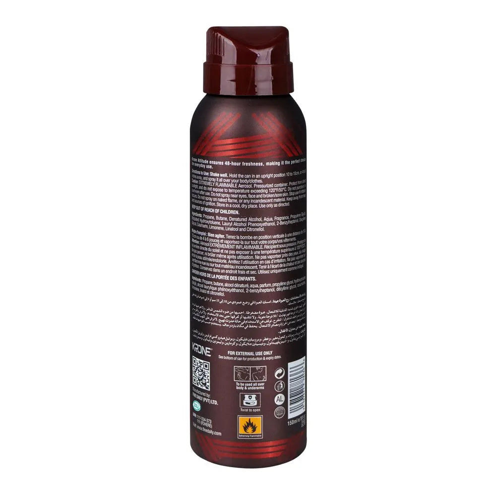 Krone Attitude Blast Body Spray For Men - 150ml