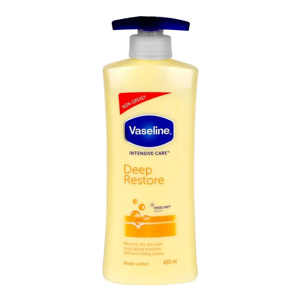 Vaseline Intensive Care Deep Restore Dry Skin Non-Greasy Body Lotion Pump - 400ml