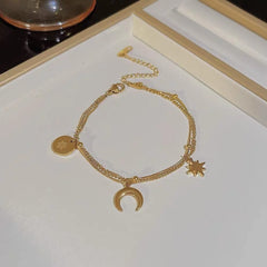 Stainless steel  Celestial  Charm Bracelet