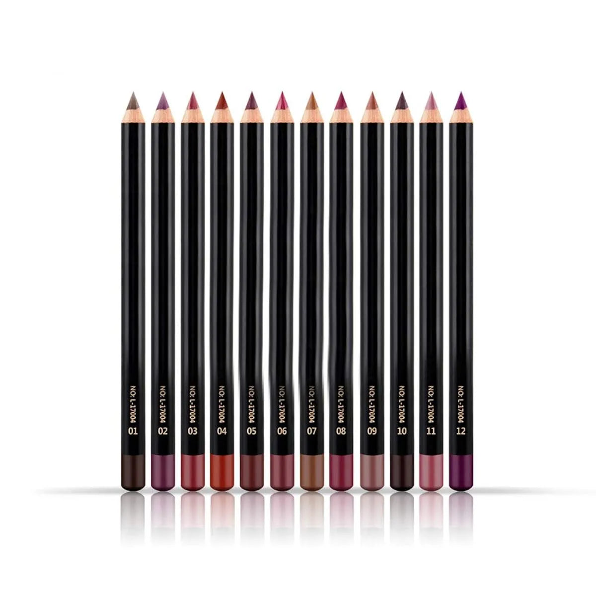 Nice Face 12 Colors Matte Lip Liner Pencil Set