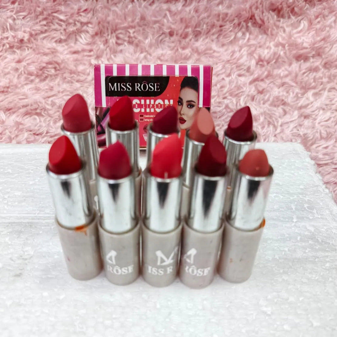Miss Rose Lipsticks - 10 Pcs Set
